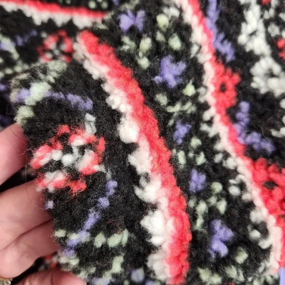 DSG Cozy Fleece Full Zip Jacket Funky Fair Isle Pattern Girls Medium (10-12) NWT - Picture 10 of 14